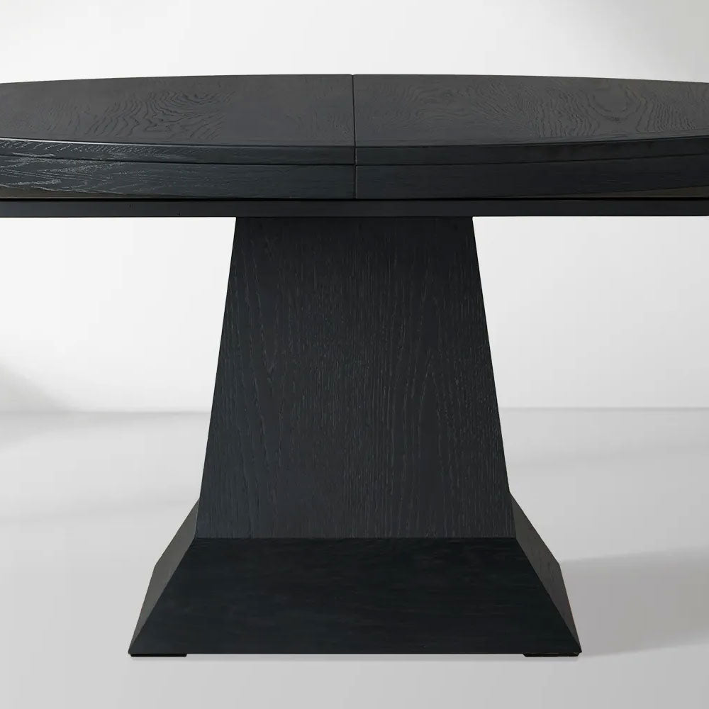 Leighton Ausziehtisch, runder Esstisch aus Holz im Landhausstil mit Einlegeplatten