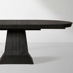 Leighton Ausziehtisch, runder Esstisch aus Holz im Landhausstil mit Einlegeplatten