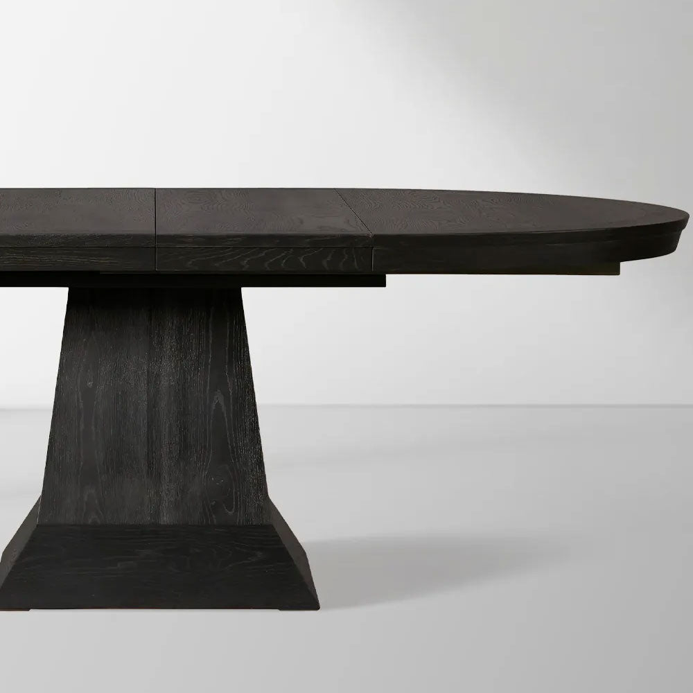 Leighton Ausziehtisch, runder Esstisch aus Holz im Landhausstil mit Einlegeplatten